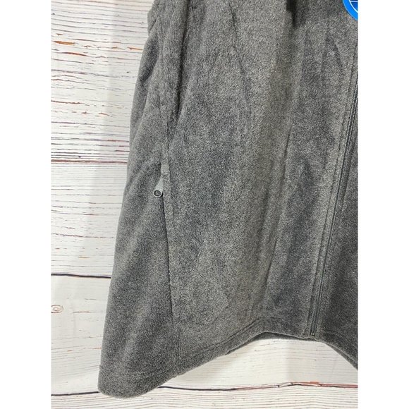 Columbia Fleece Vest Mens XXL Gray Full Zip Outdoors Hiking Casual New Tucker - Picture 10 of 11